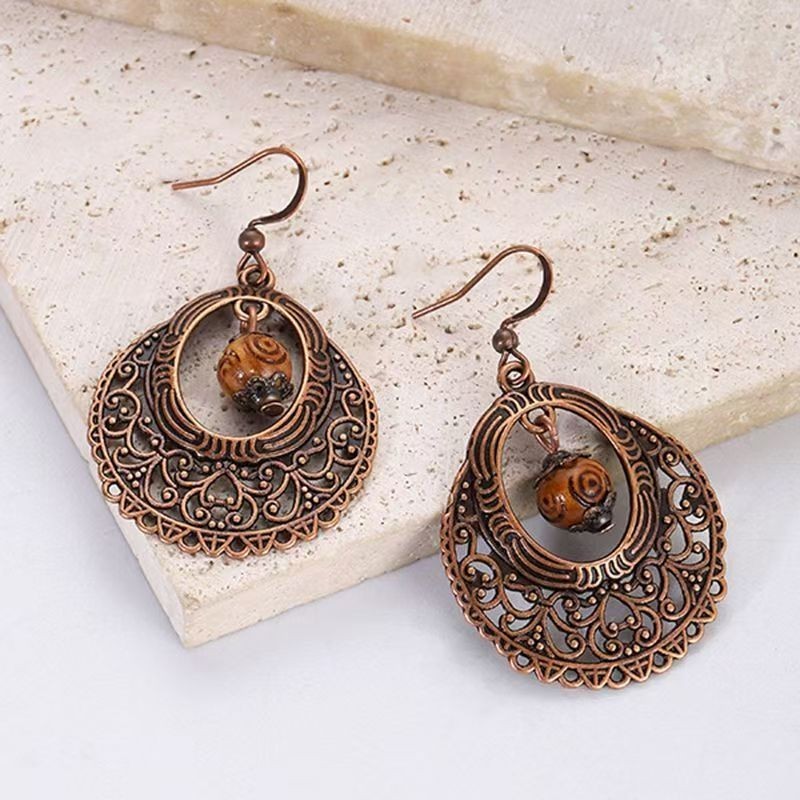 Vintage ethnic style earrings Bohemian Maillard jewelry
