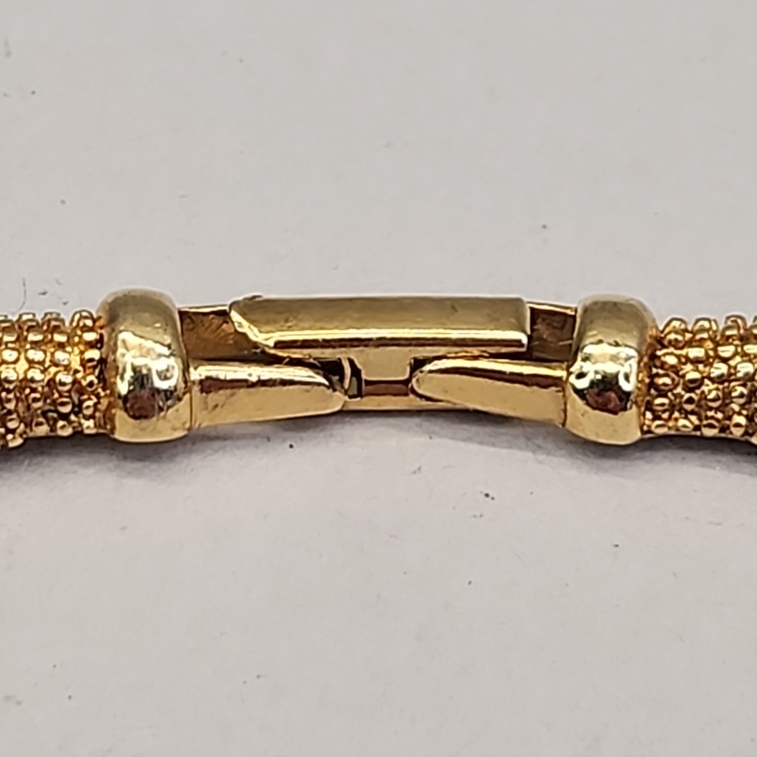Vintage Avon Necklace Choker Pebbled Gold Tone Links 16.5″