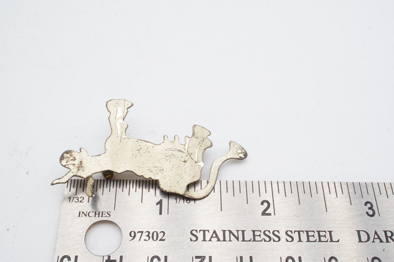 Vintage Sterling Silver 925 Cow Brooch Pin