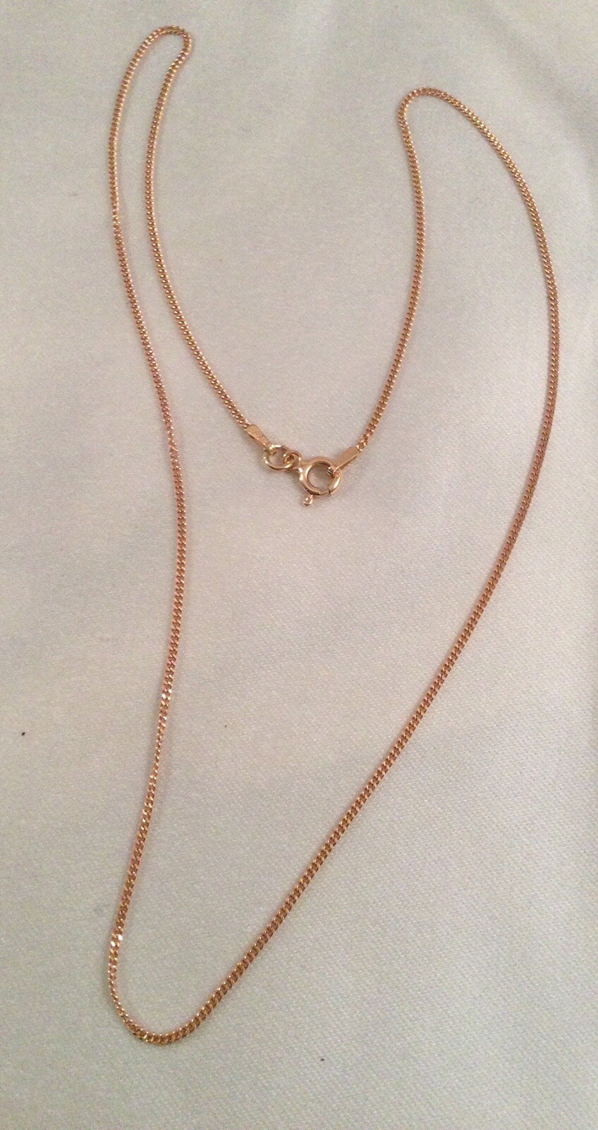 Vintage Jewellery Rose Gold Chain Necklace Antique Deco Jewelry 45 cm 17 3/4 in