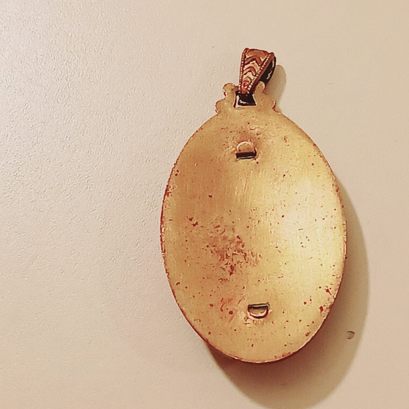 Antique Victorian Portrait Pendant Oval Gold Tone Jewelry Child Fine Art Estate