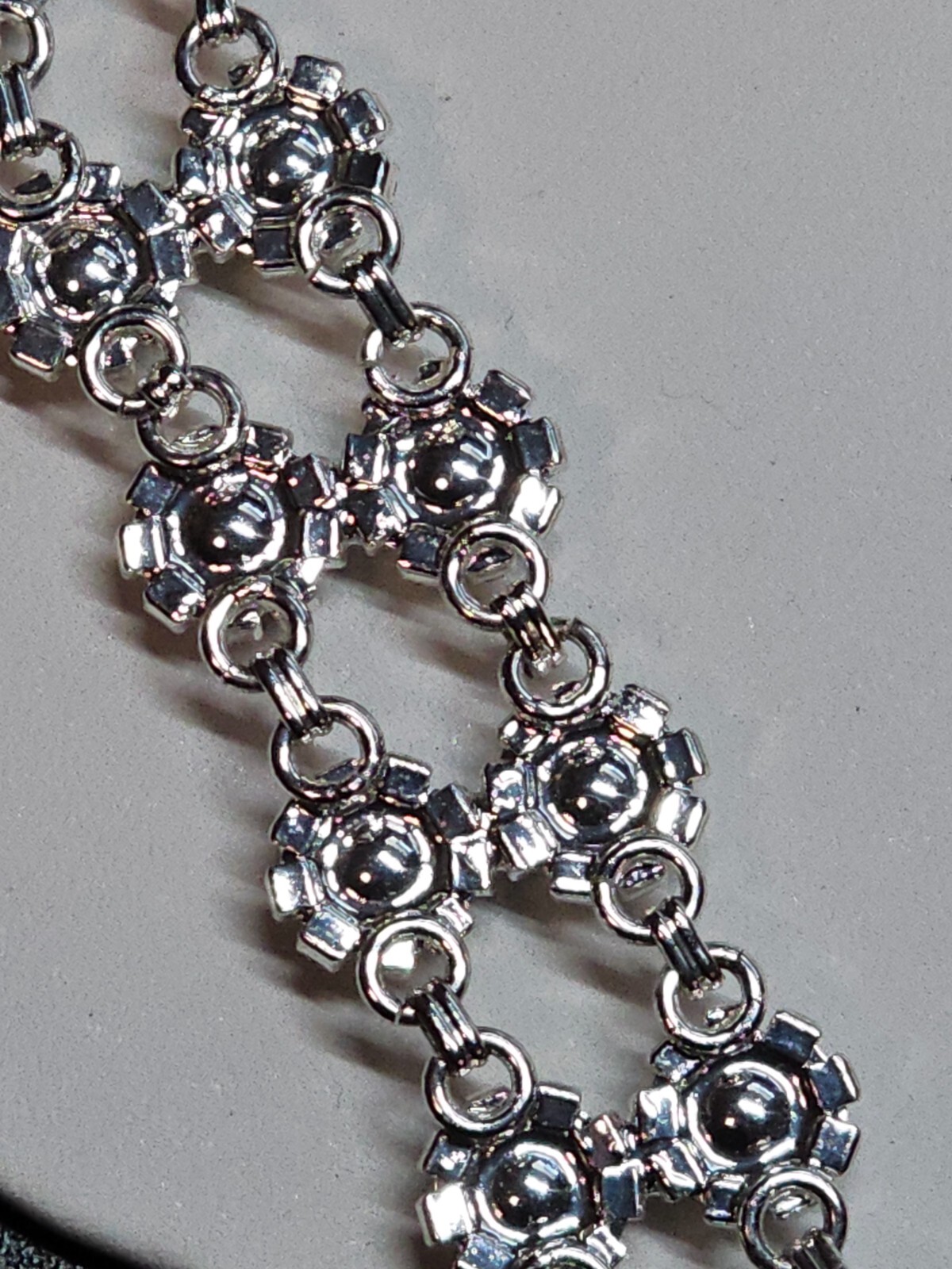 Vtg Faux Pearl Clear Glass Rhinestone Bracelet Great for Wedding!