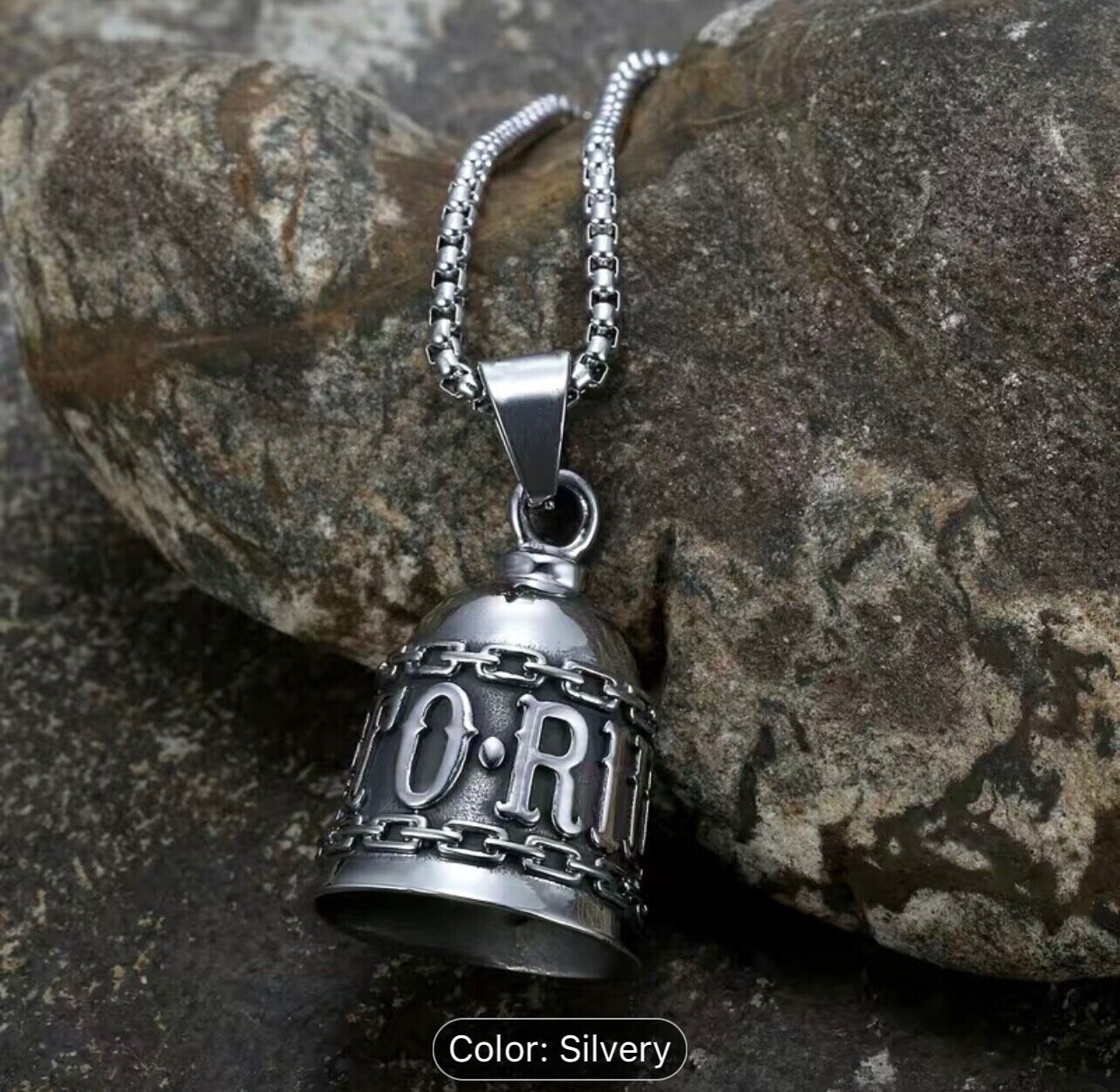 Live To Ride, Ride To Motorcycle Rider Guardian Bell Biker Free Chain Necklace