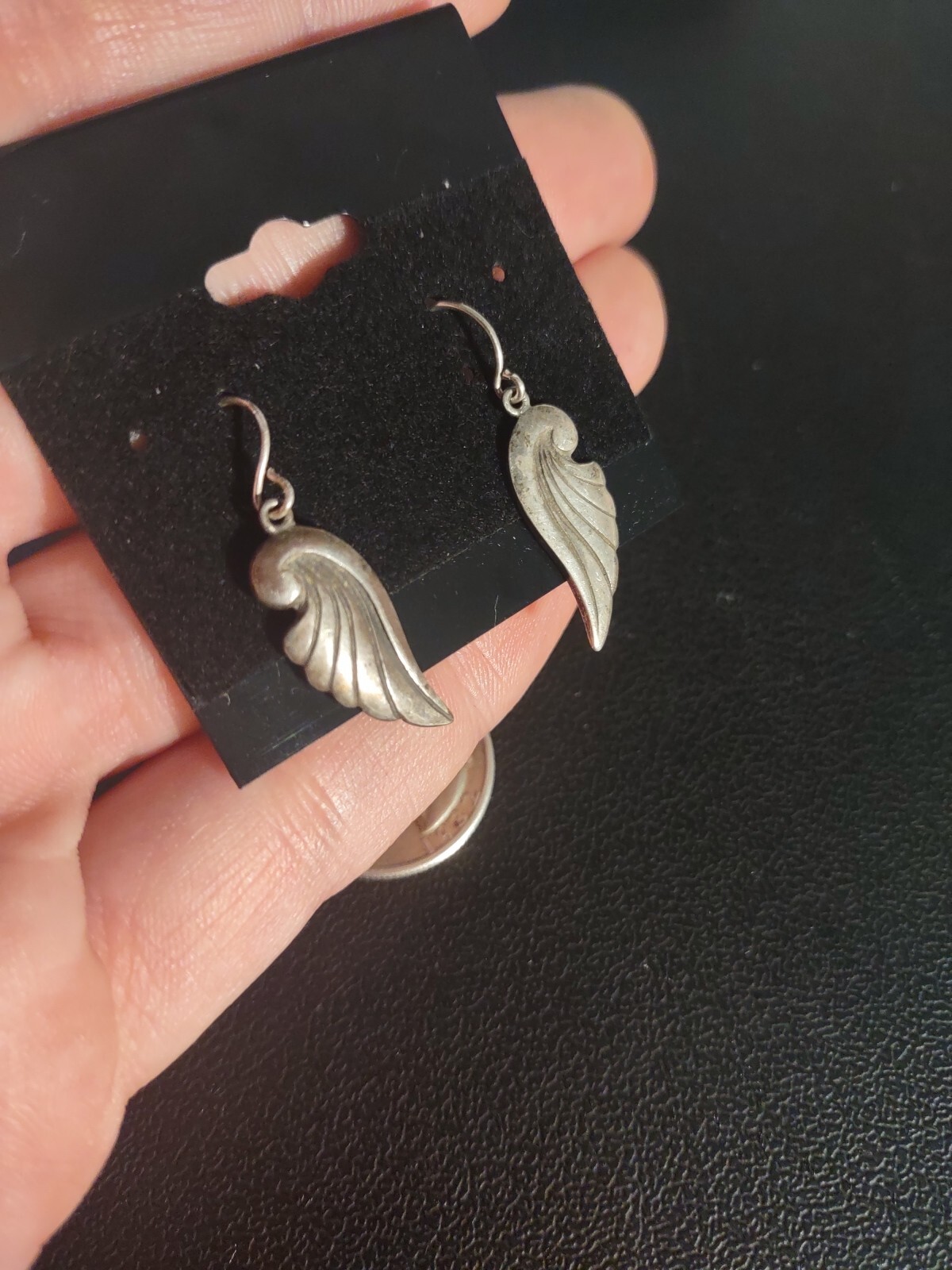 3.0 Grams Sexy Vintage Sterling Silver Gothic Punk Wings Earrings