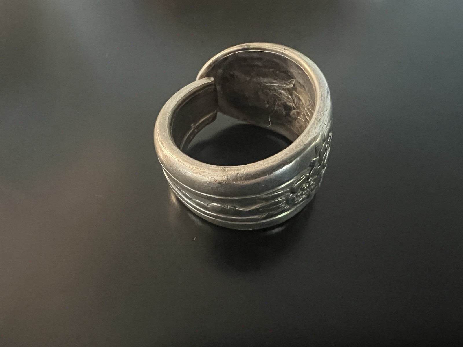 Vintage Silver Plated Spoon Ring size 8