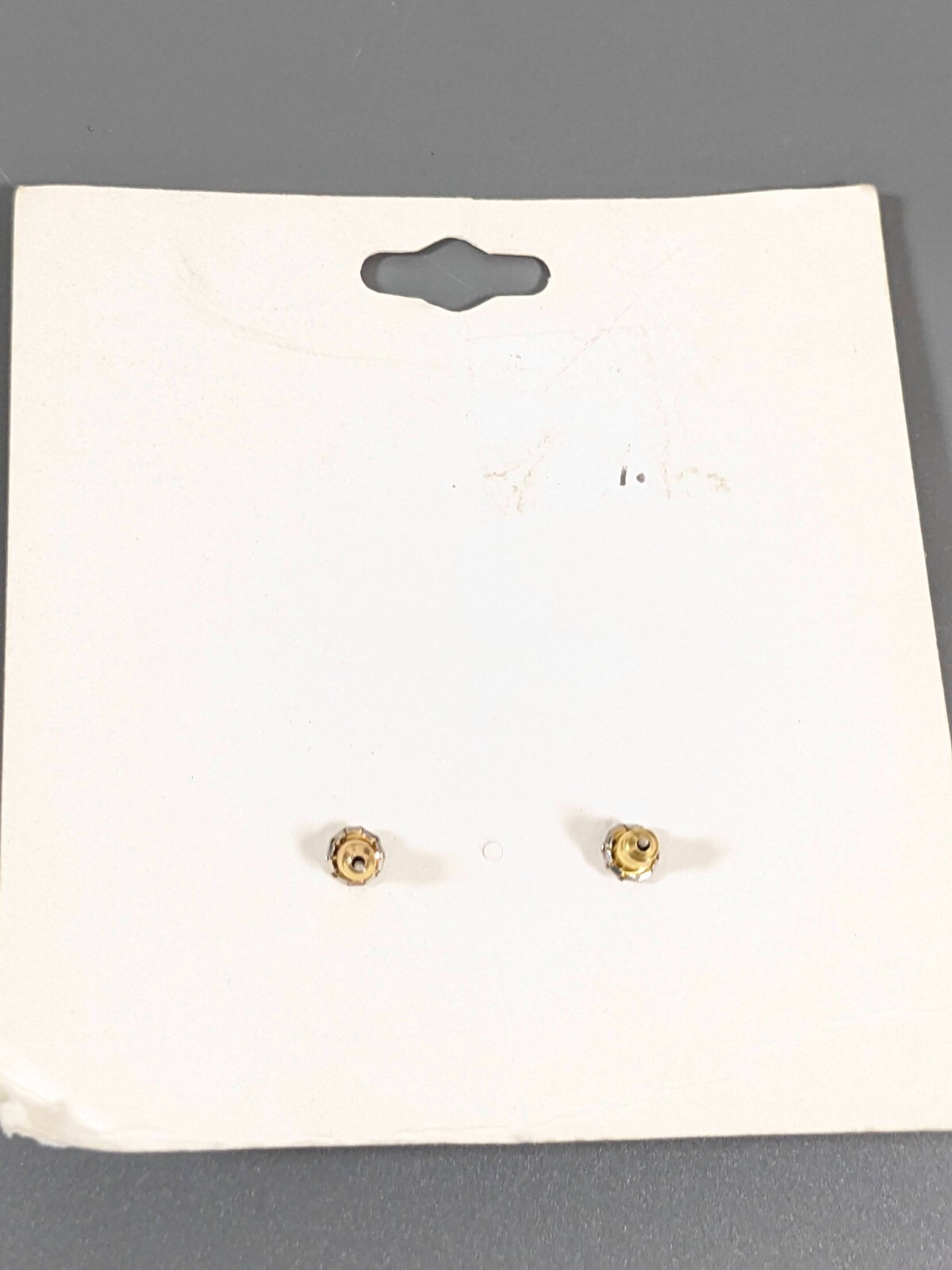 Vintage Ladies Red Hat Purple Rhinestone Enamel Pierced Stud Earrings