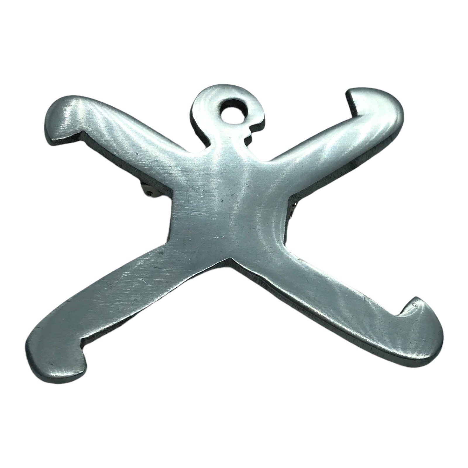 Vintage Large Metal Brooch Figural Pin People Person Mod Statement