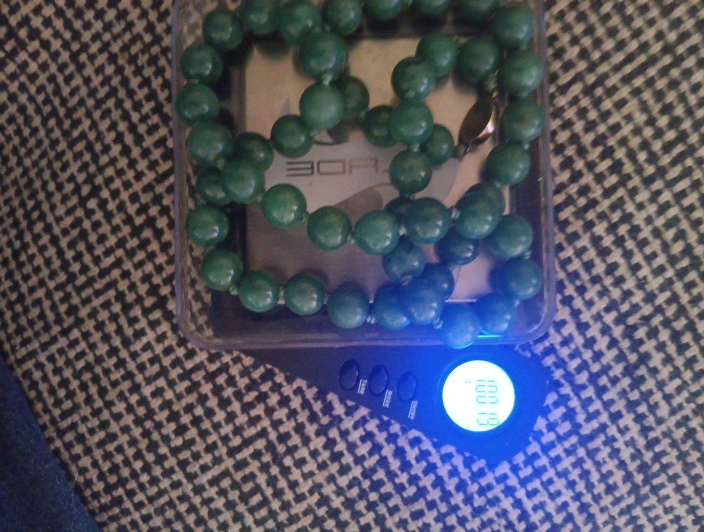 Chinese Export Imperial Jade Necklace Silver Clasp 8-9mm HKnotted 100 GRAMS 30in