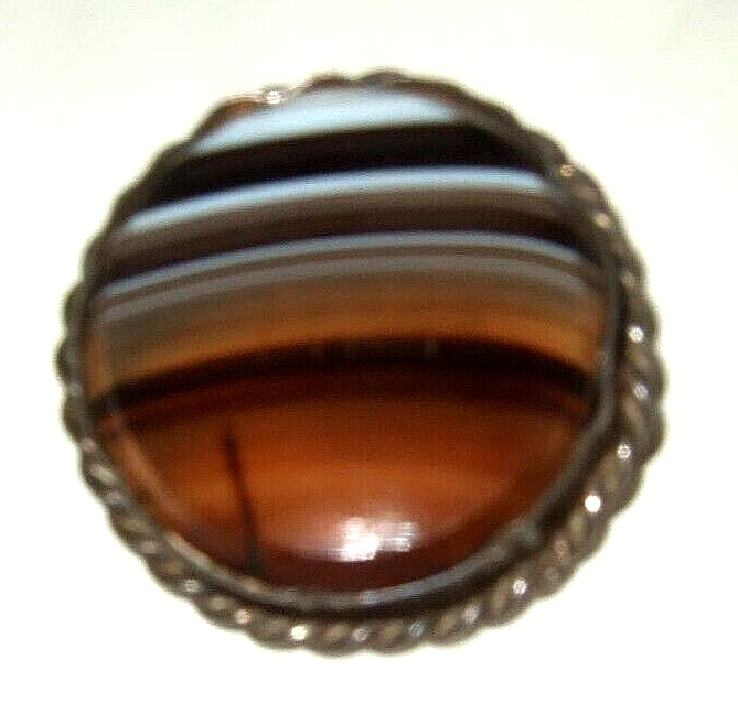 Scottish Agate Pin Antique Estate Jewelry