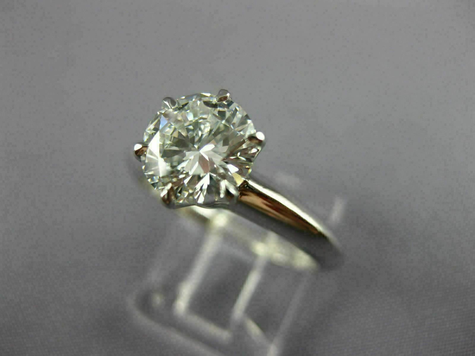 LARGE TIFFANY & CO GIA 1.52CT DIAMOND PLATINUM GOLD ENGAGEMENT RING E VS2 #26497