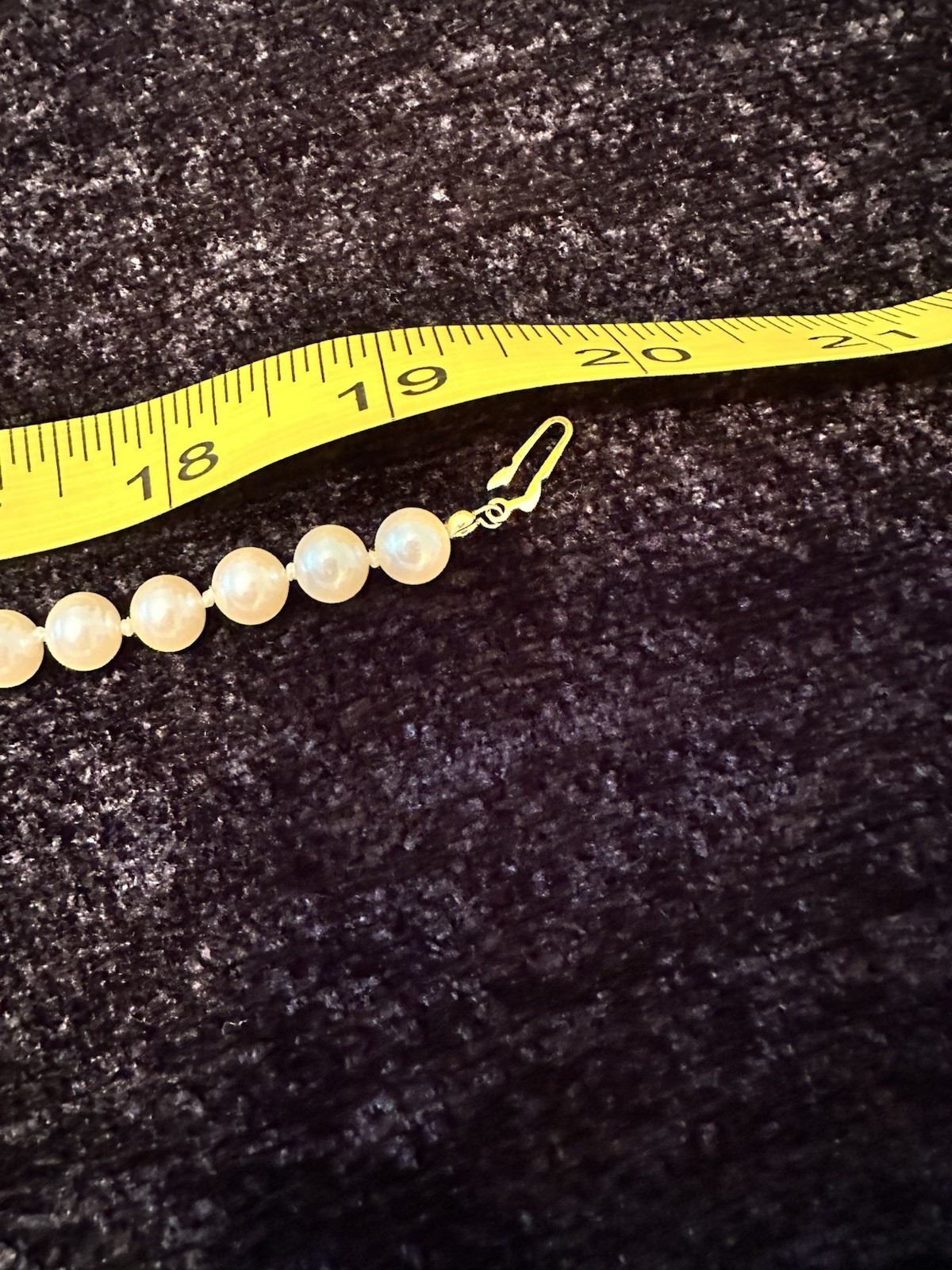 Ivory Faux Pearl Stranded Necklace With Gold Tone Clasp