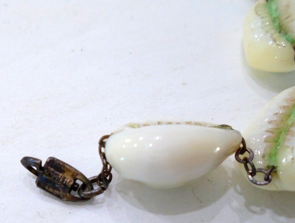 Vintage Sterling Silver Cowrie Shell Necklace Sea Shell Bracelet