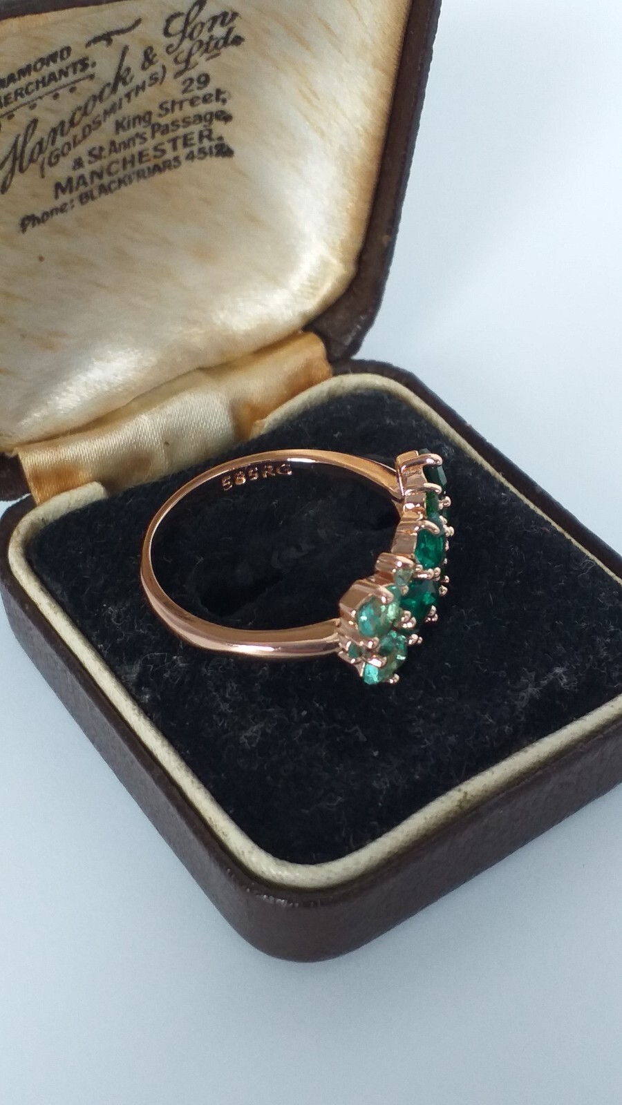 Vintage 1990s 14 Ct Rolled Gold Emerald Ring Size UK O.5 US 7 1/4 – Hallmarked.