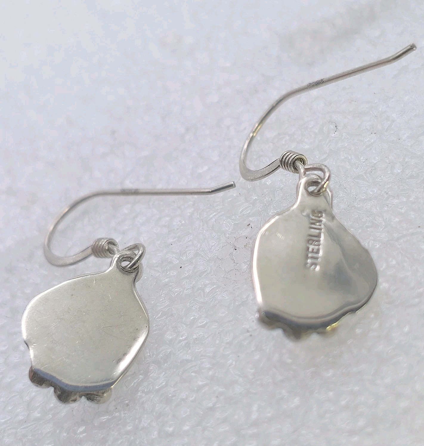 Sterling Silver & Opal Dangle earrings 2.17 Gs