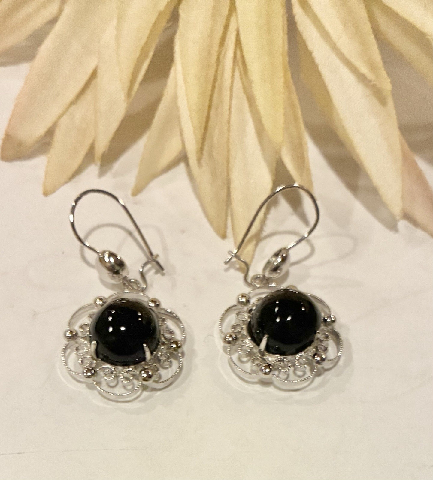 Sorrento Sterling Silver 925 Drop Earrings Sz 1.5 In Hook Pierced Dangle