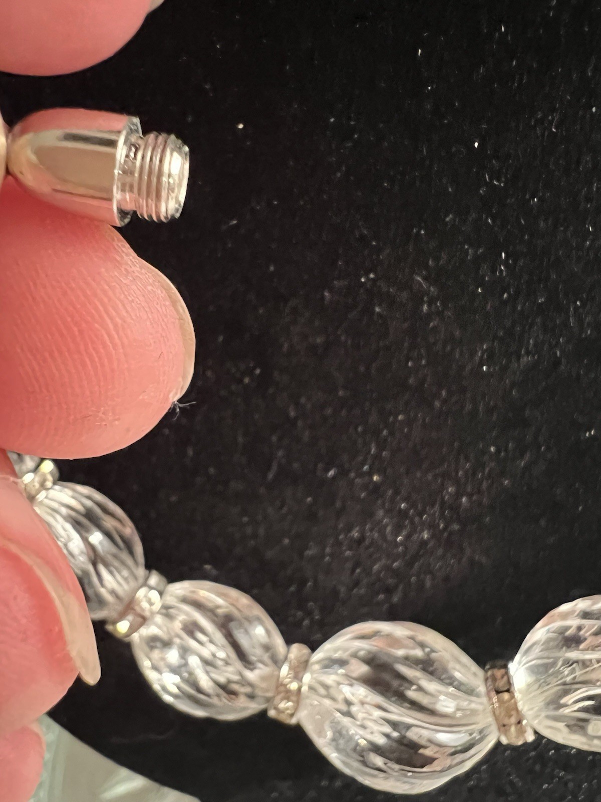 Vintage Acrylic Faceted Beads With Rondel Accents. 28 In Beautiful!