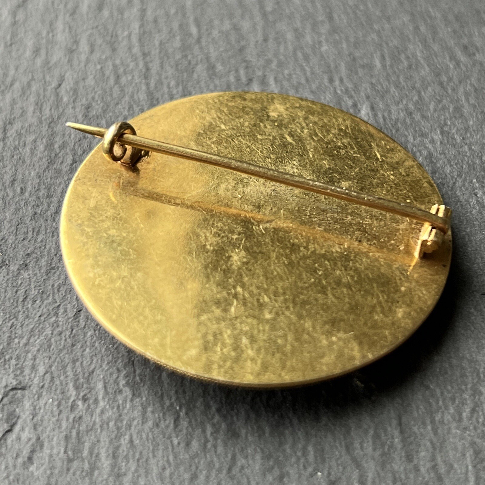 14kt Vintage Enamel Ruby Opal Brooch Pin