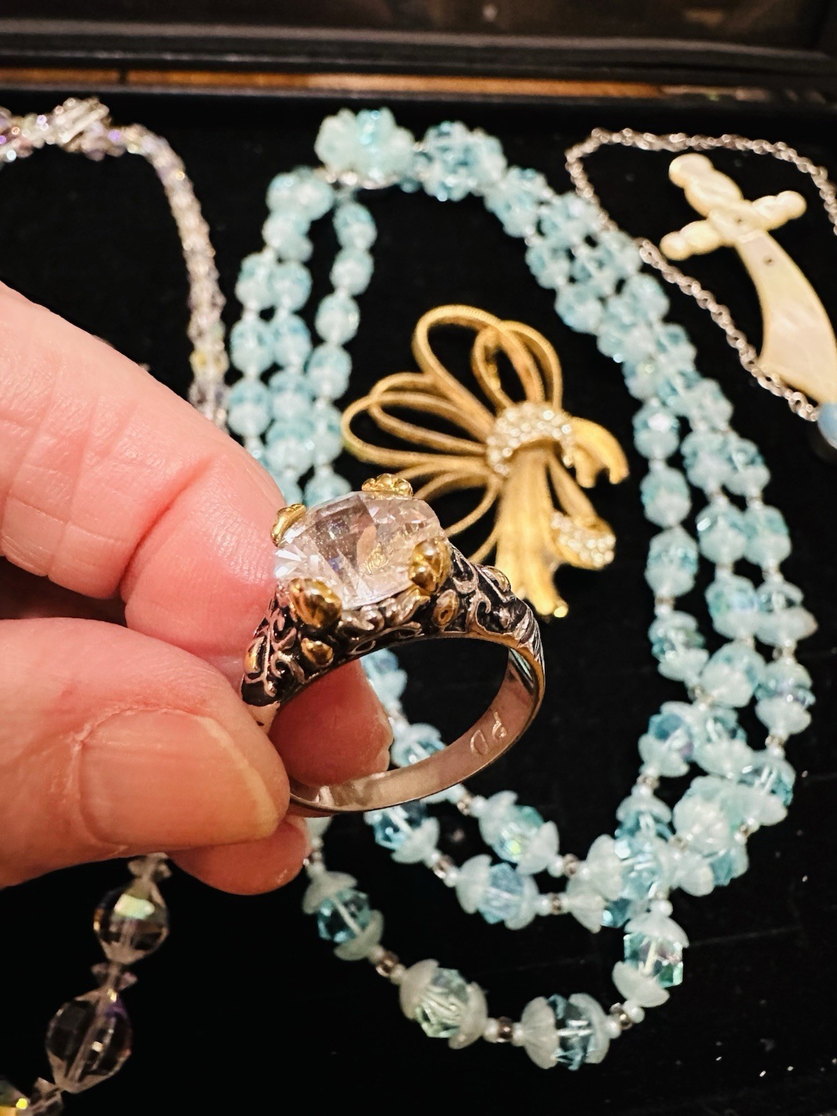 Vintage & Antique Lot Of 10 Costume Jewelry Some Signed