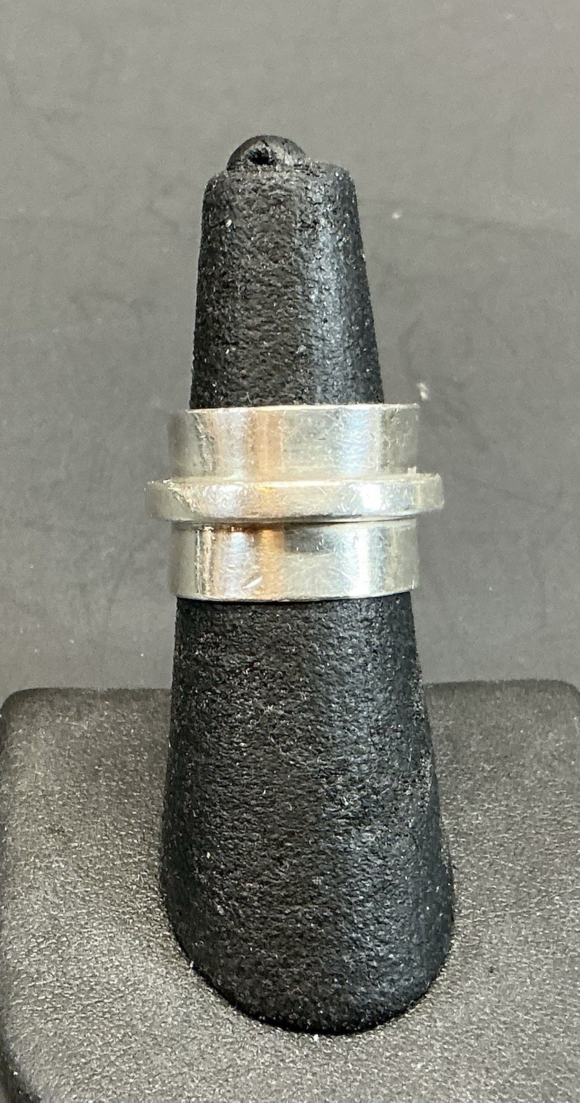 Size 6 ** 1/2 Inch WIDE BAND Sterling Silver Vintage Mexico 925 Ring