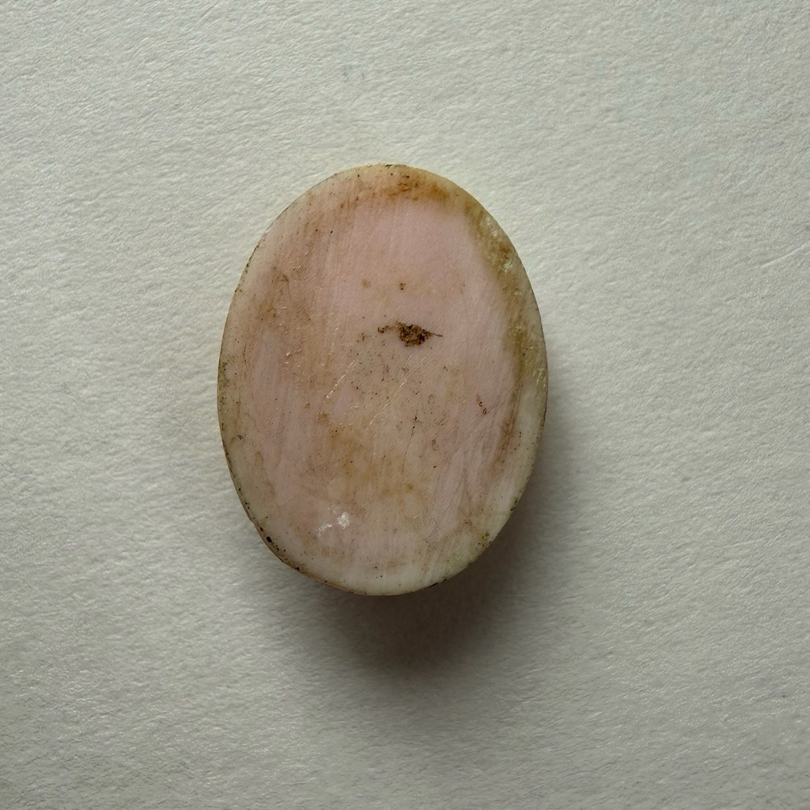 Circa 1920s Antique Pink & White Seashell Relief Cameo