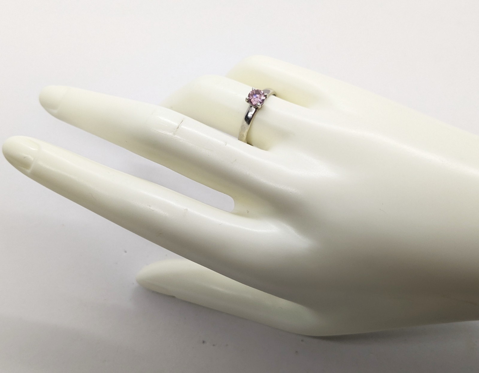 Vintage Luxury RING Silver 925 with Chic Bright Stone -size: 7.5US (17.5mm)| #40