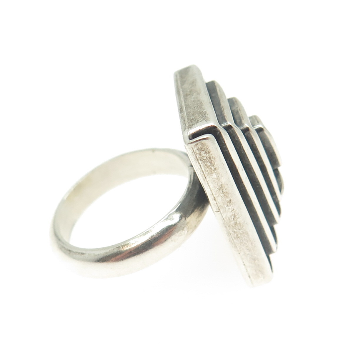 DOMINIQUE DINOUART 925 Sterling Silver Vintage Mexico Spiral/Maze Ring Size 6.5