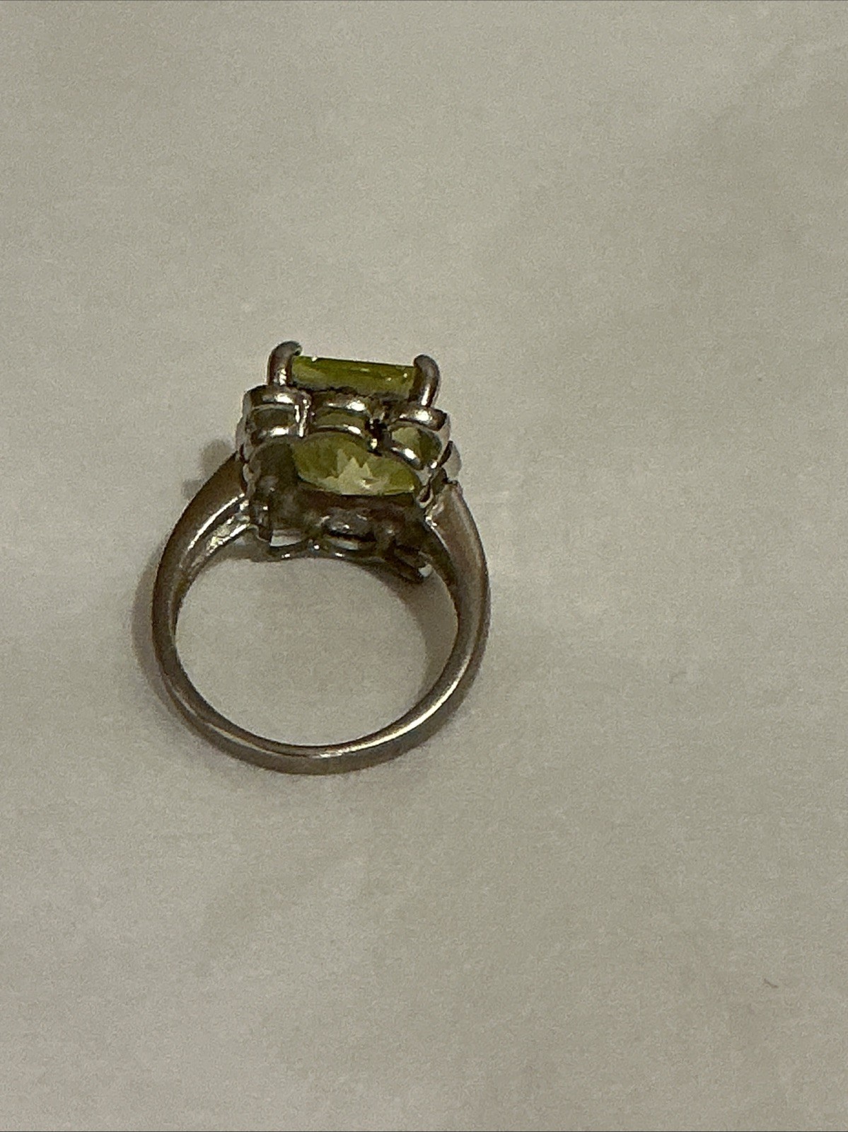 Vintage DBJ 925 Sterling Lemon Quarts Cocktail Ring Size 7