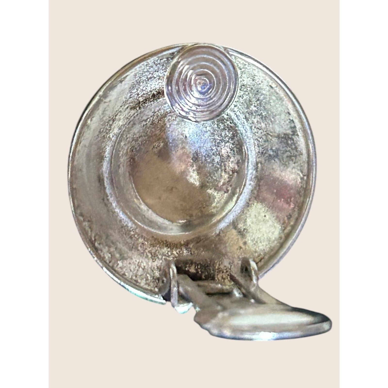 ✨ VTG SINGLE REPLACEMENT CLIP ON EARRING CHRISTIAN DIOR SILVER TONE RIBBED DOME