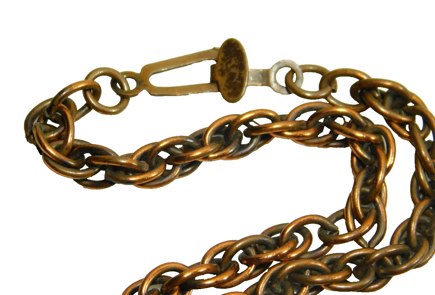 Vintage Copper Matador Pendant Rope Chain Necklace