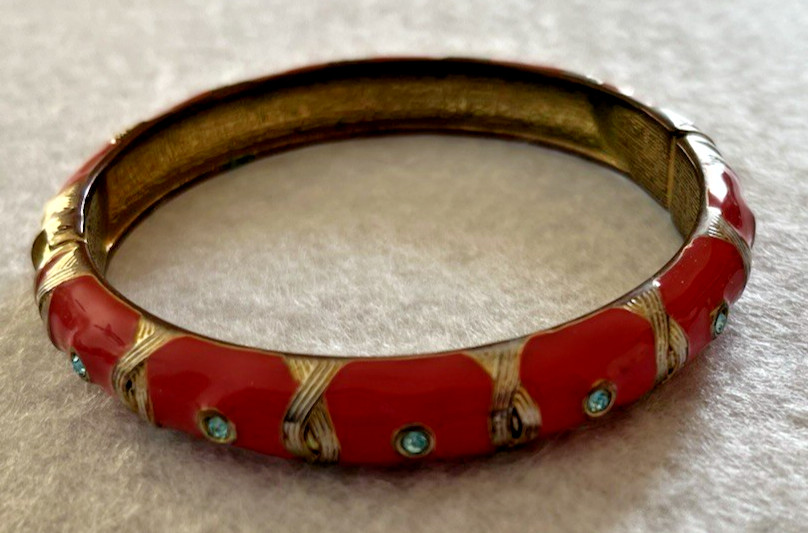 Lot of 4 Hinged Bangle Bracelets-SEE DESCRIPTION
