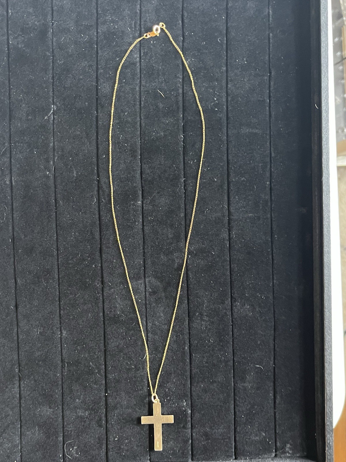 Vintage 20” – 12k Gold Filled GF Cross Pendant Necklace