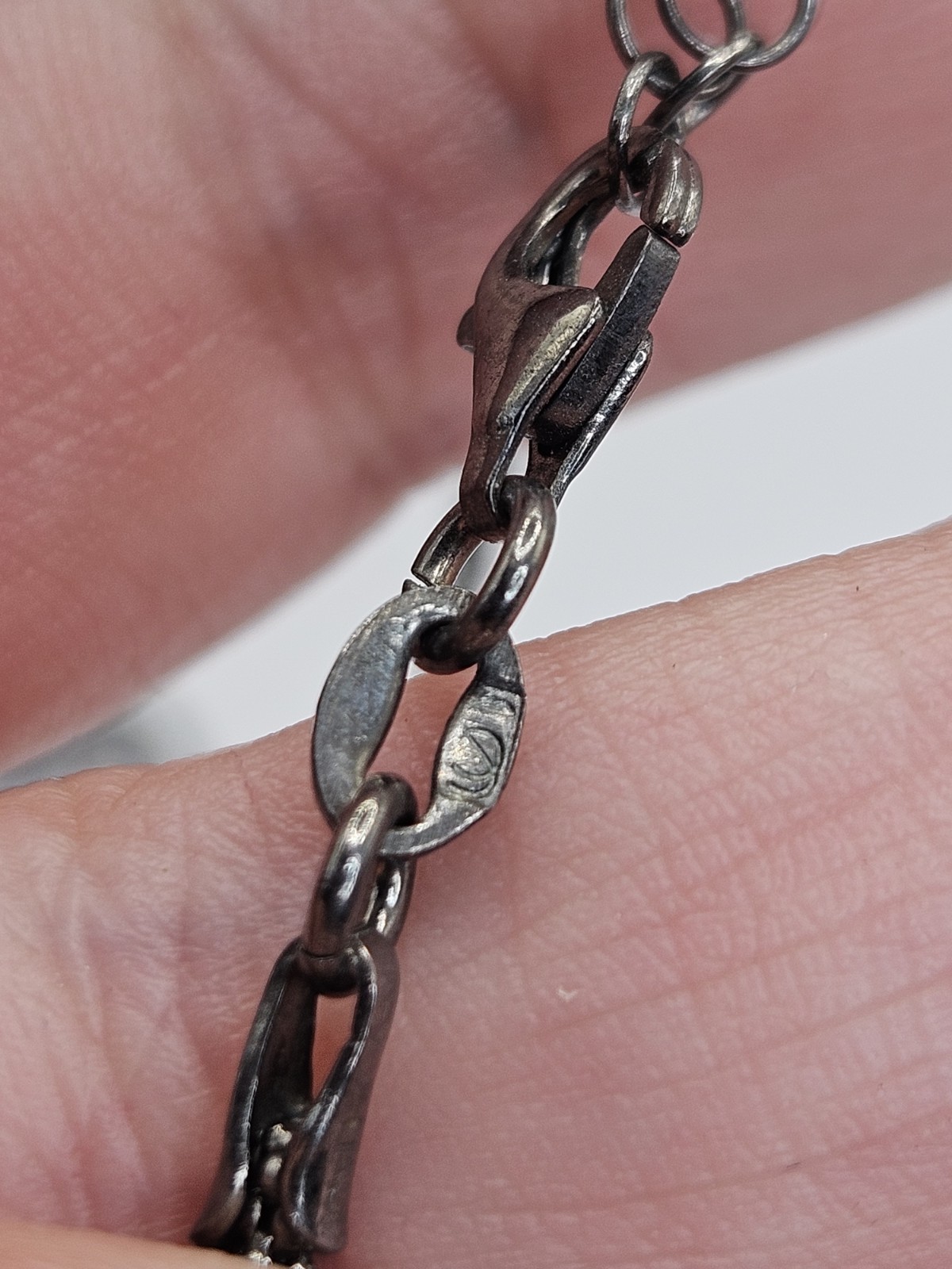 Vintage Sterling Silver Knotted Rope Chain Necklace