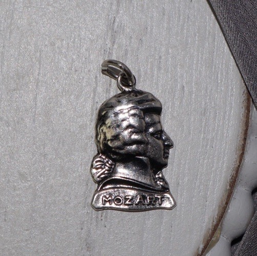 Vintage Mozart Sterling Silver Charm 3.3G / 1in
