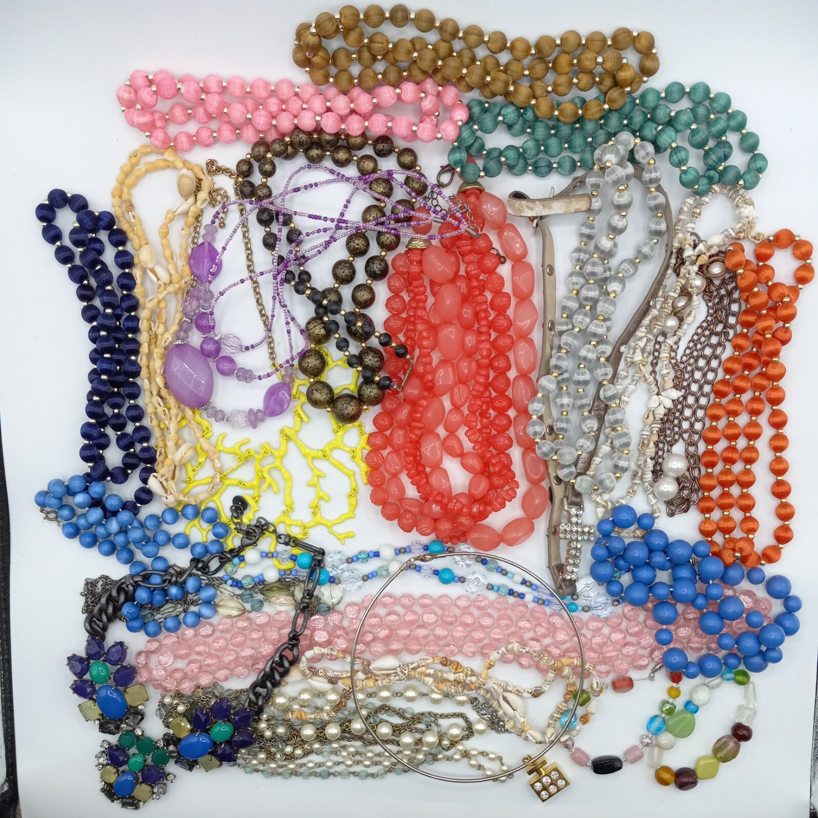 Jewelry Lot of 25 Necklaces Bracelets Michael Kors Stella & Dot Beads.