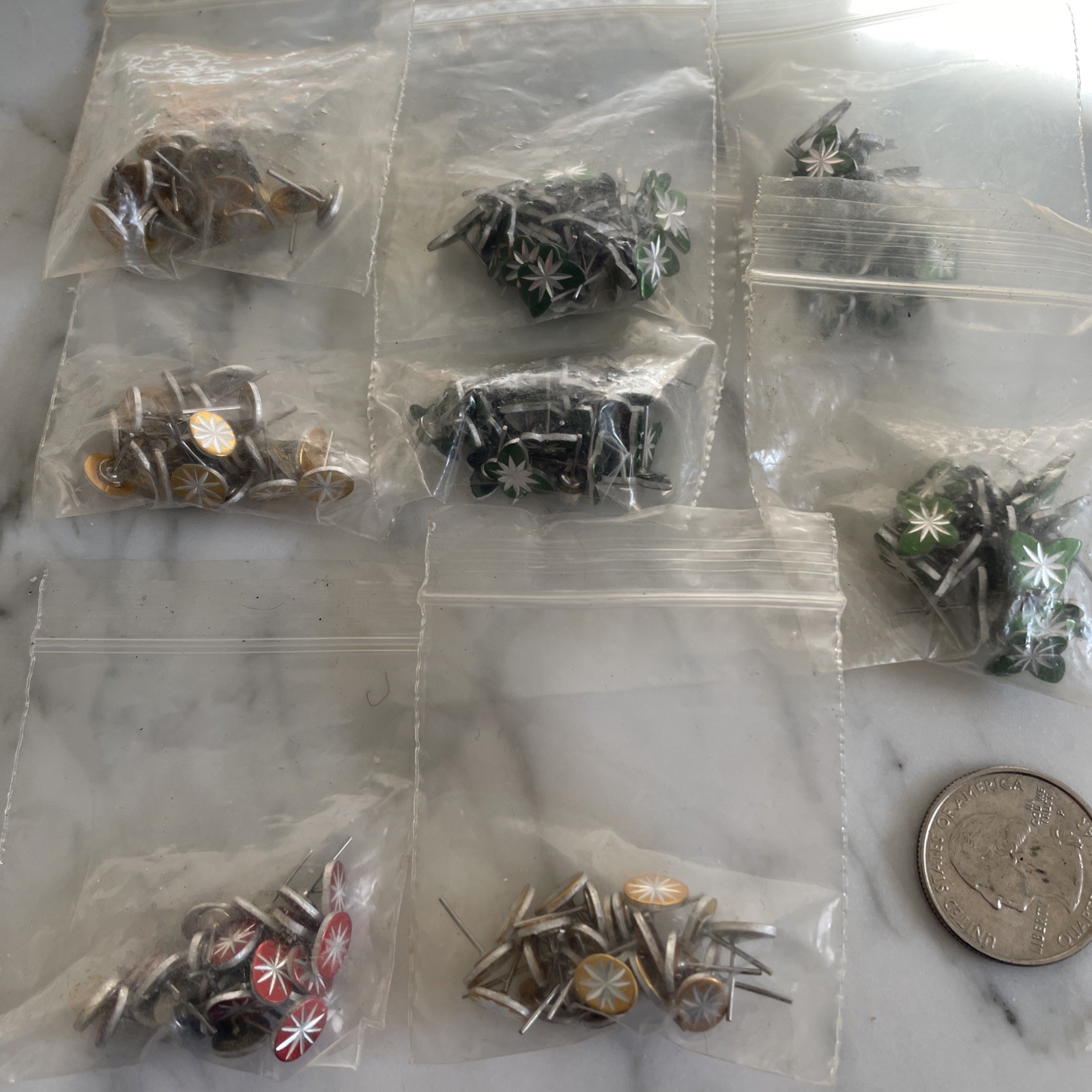 96 Pair Vintage Assorted Aluminum Earrings