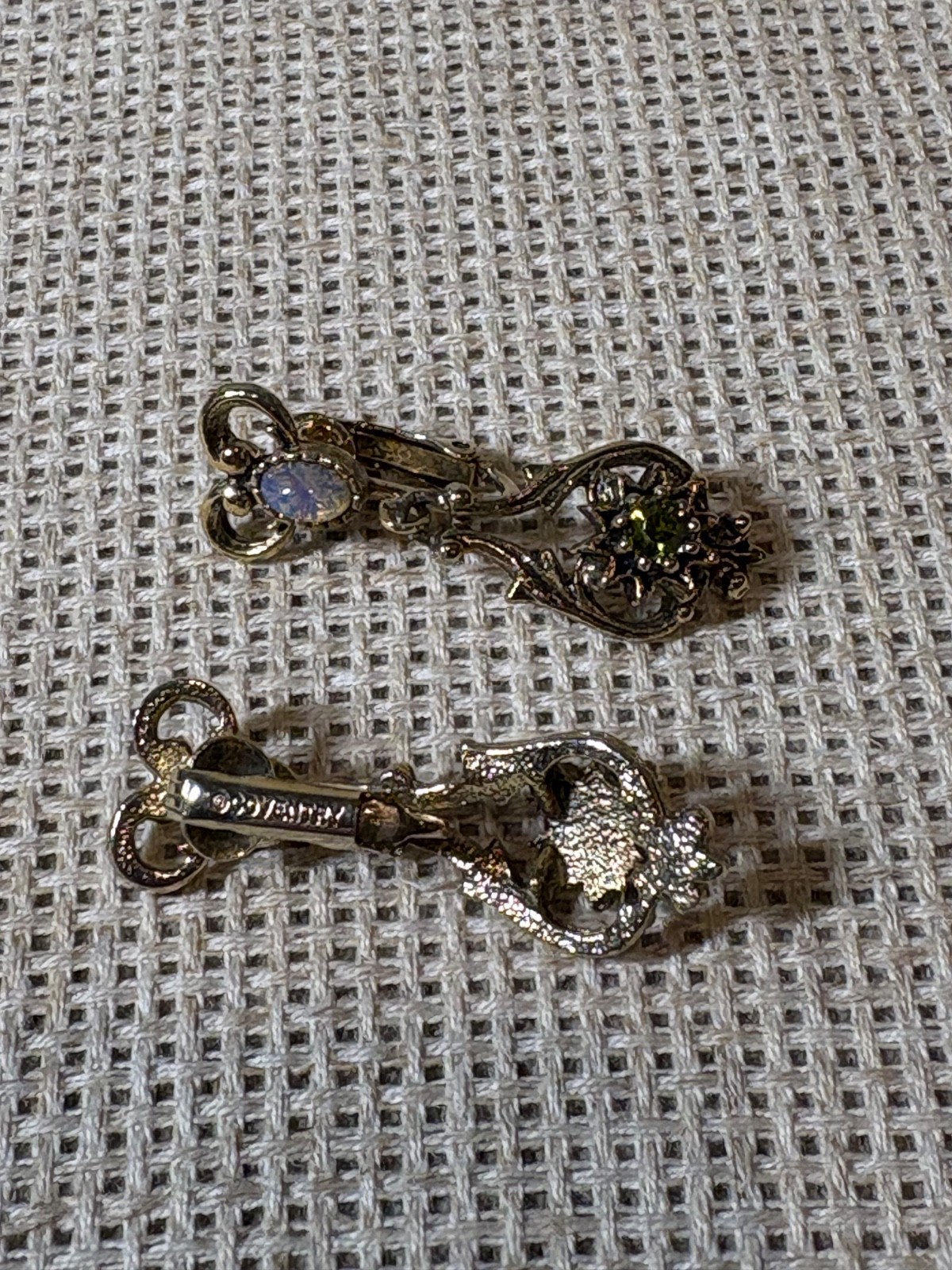 Vintage Sarah Coventry set Contessa Faux Opal Brooch Earrings Bracelet Chain