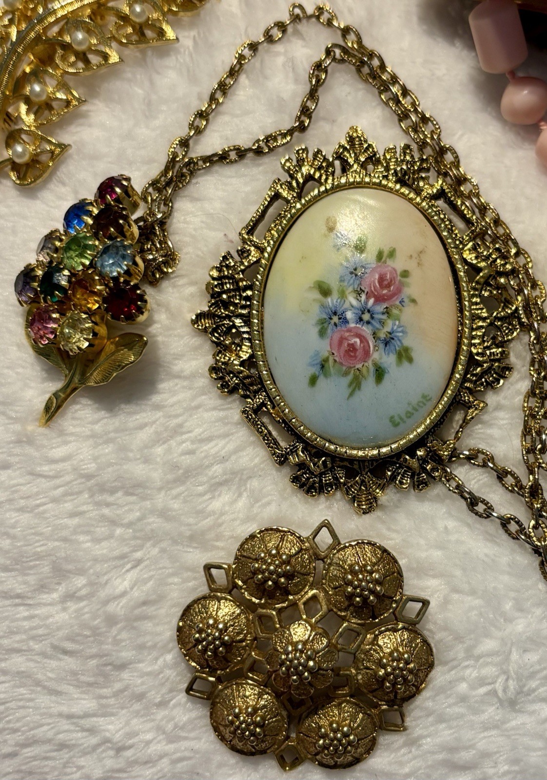 Romantic Estate Jewelry Lot Chest Sterling Gold Filled Pearls Hollycraft 1928
