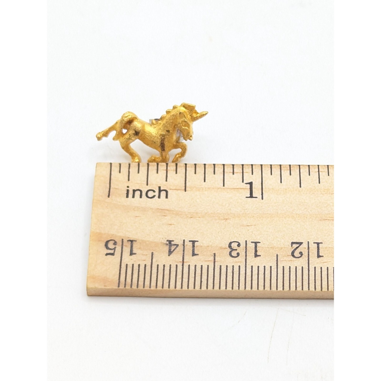 Vintage Stallion Horse Gold Tone Stud Earrings Equestrian Lover Gift Present