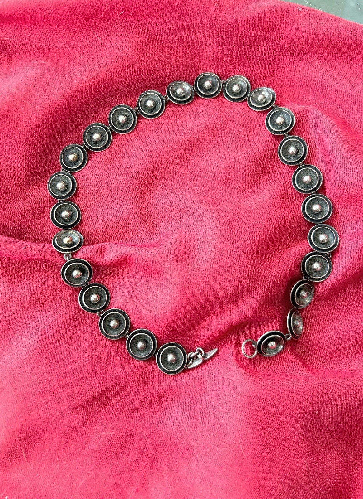 Vintage Sterling Silver NEILS ERIK Denmark Necklace, Choker & Earrings, Signed