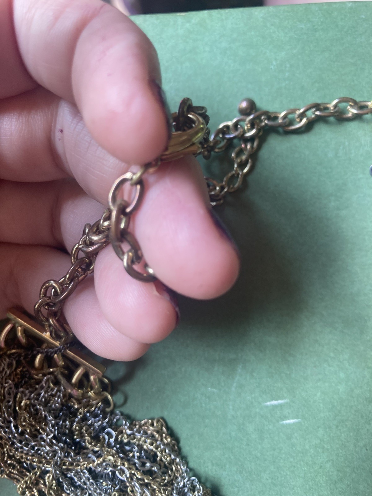 Rockstar Lots Of Chains Vintage 22 Inches Long Mixed Metals Brutalist Modernist
