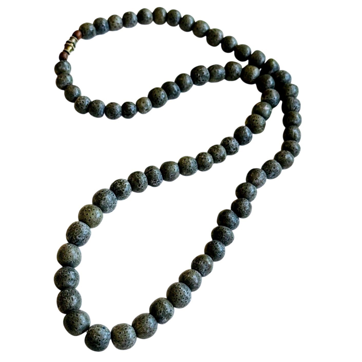 VTG Blue Sponge Coral Necklace Genuine Natural beaded Graduated Beaded 28g 22″