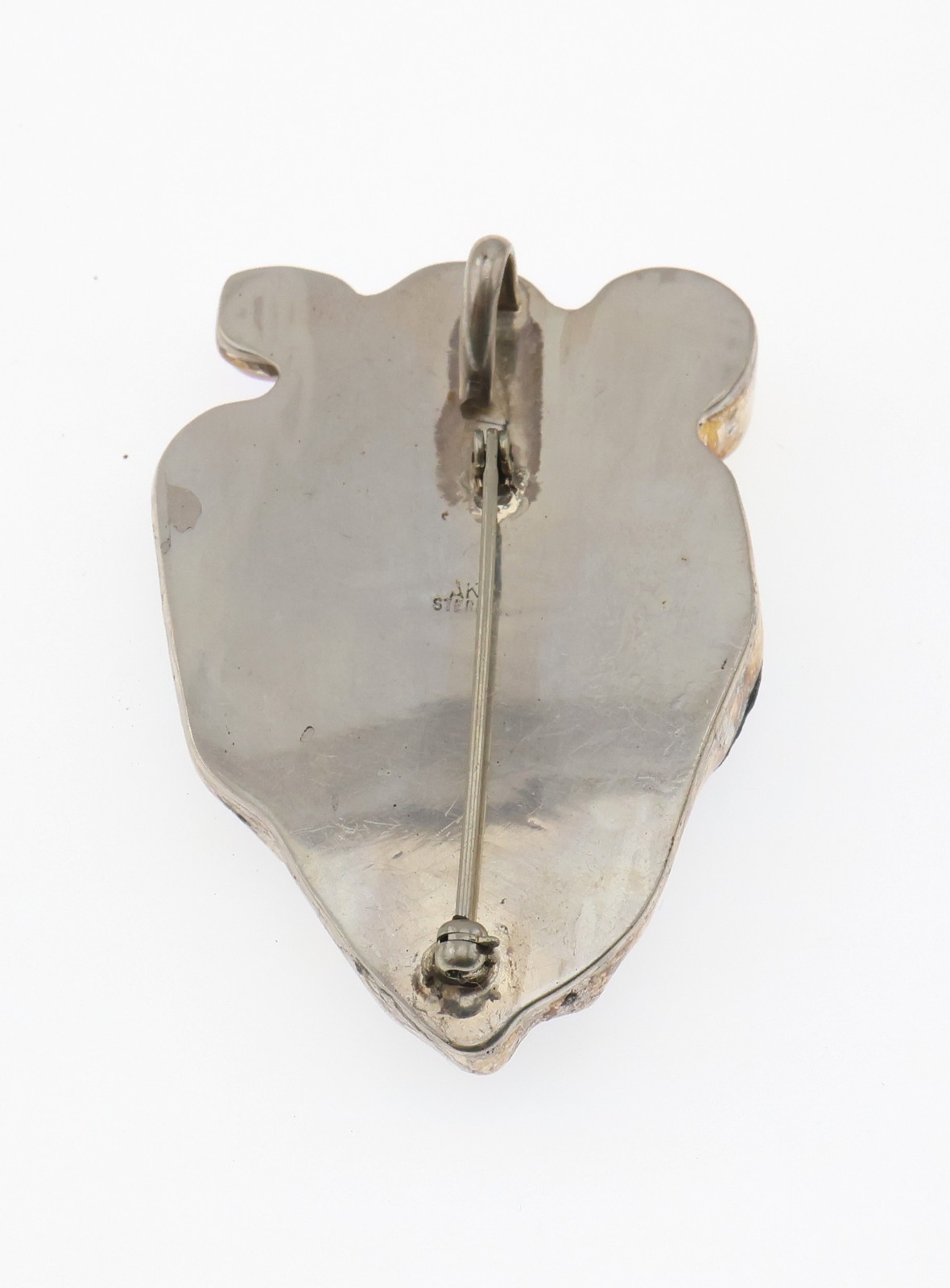 Amy Kahn Russell Sterling Silver Multi Stone Pendant/Pin 2.5″