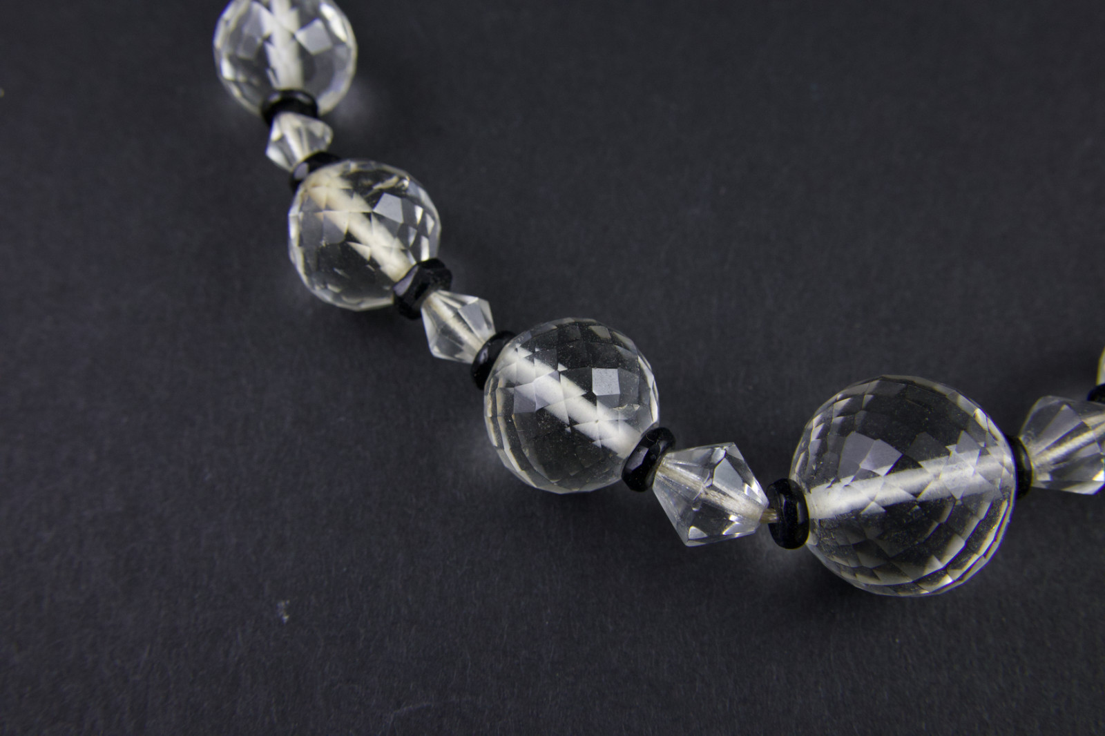10 Vintage Wearable Faceted Rock Crystal & AB Jewelry Mix Lot Necklace Bracelet