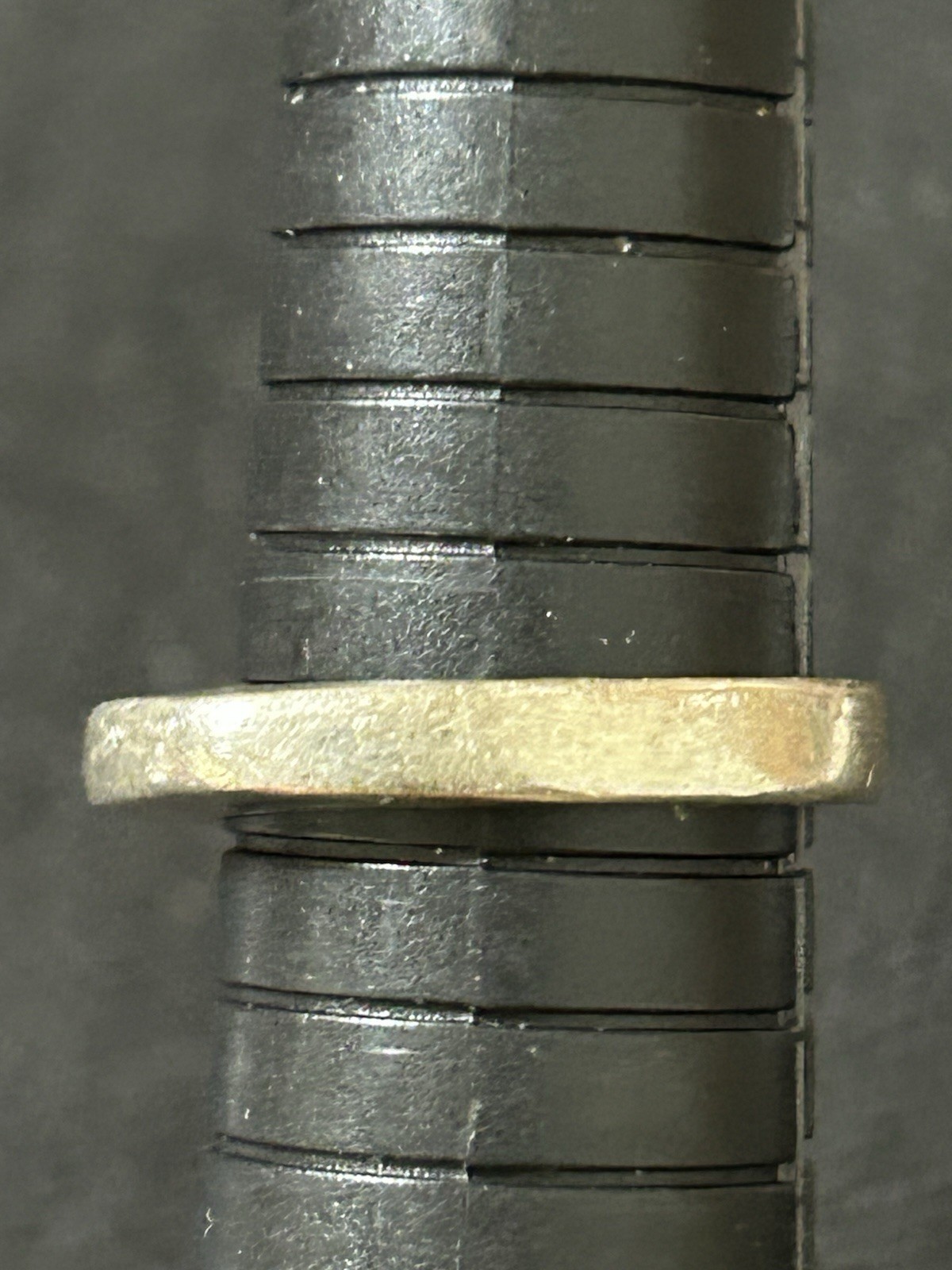 Vintage TAXCO 925 Sterling Silver Square Top Band Ring Modernist Minimalist 9.25