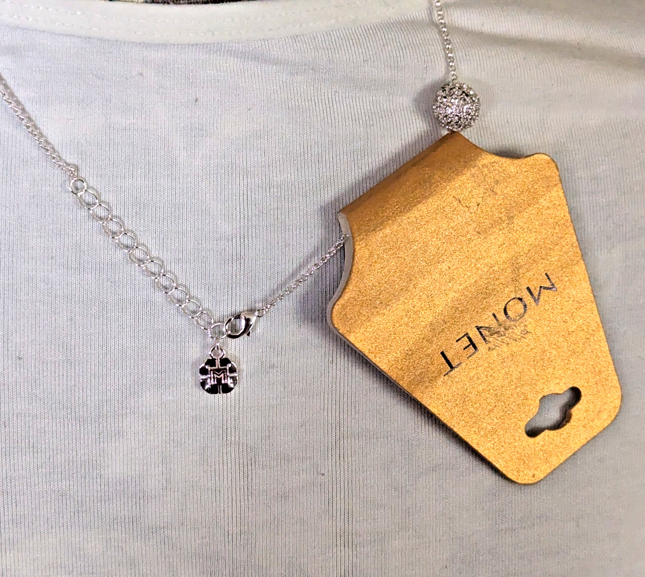 Monet New w/ Tags Retro-like Monet pendant “Disco Ball” crystal-like Pendant