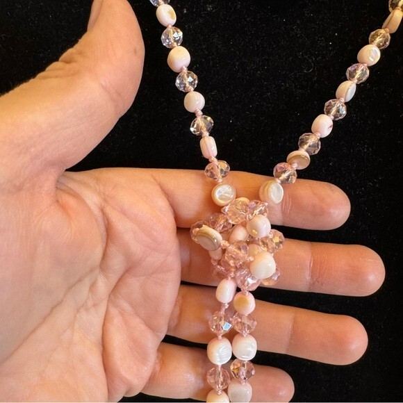 Lot of 4 Vintage Clear Crystal Cut Faceted Glass Bead Necklaces & Bracelets Set