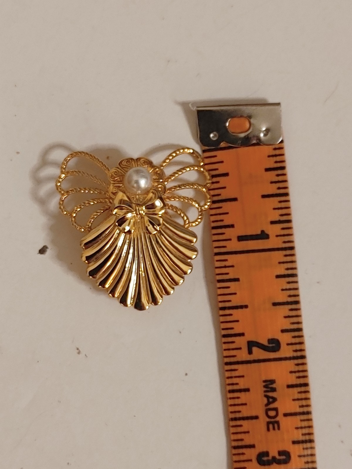 3 Vintage Angel Jane Davis Brooch Pins AOL Rhinestones Silver Gold Tone Brooches