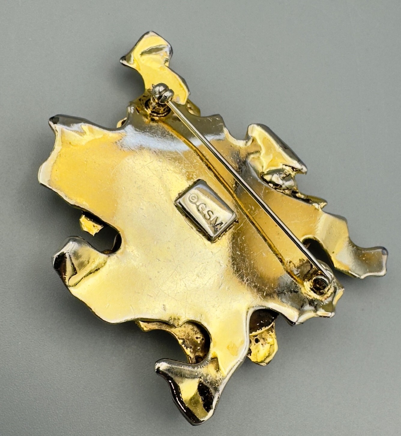 VINTAGE BRUTALIST ASYMMETRICAL BROOCH | 39 GRAMS