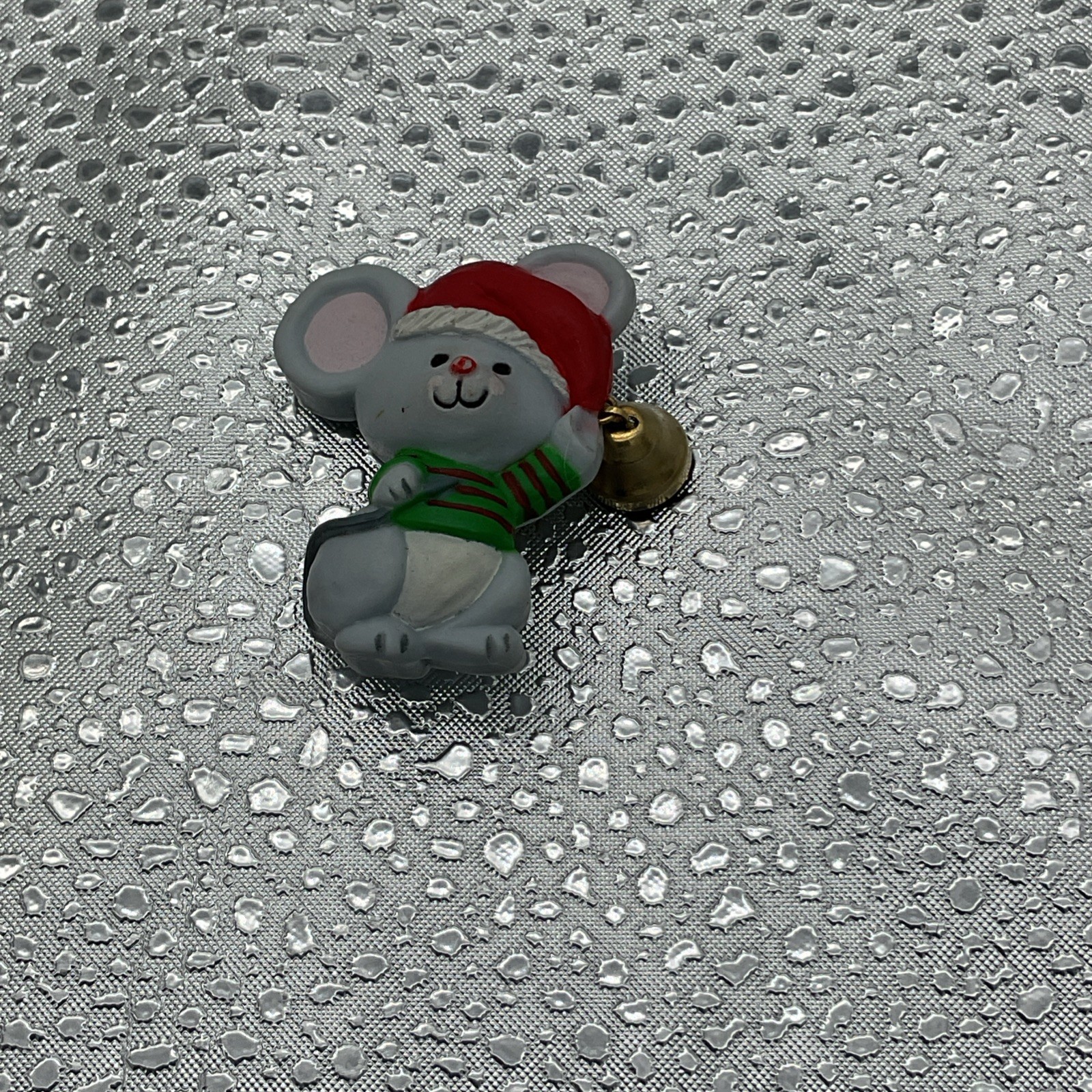Vintage Hallmark Christmas Mouse Lapel Pin Brooch Collectible Jewlery