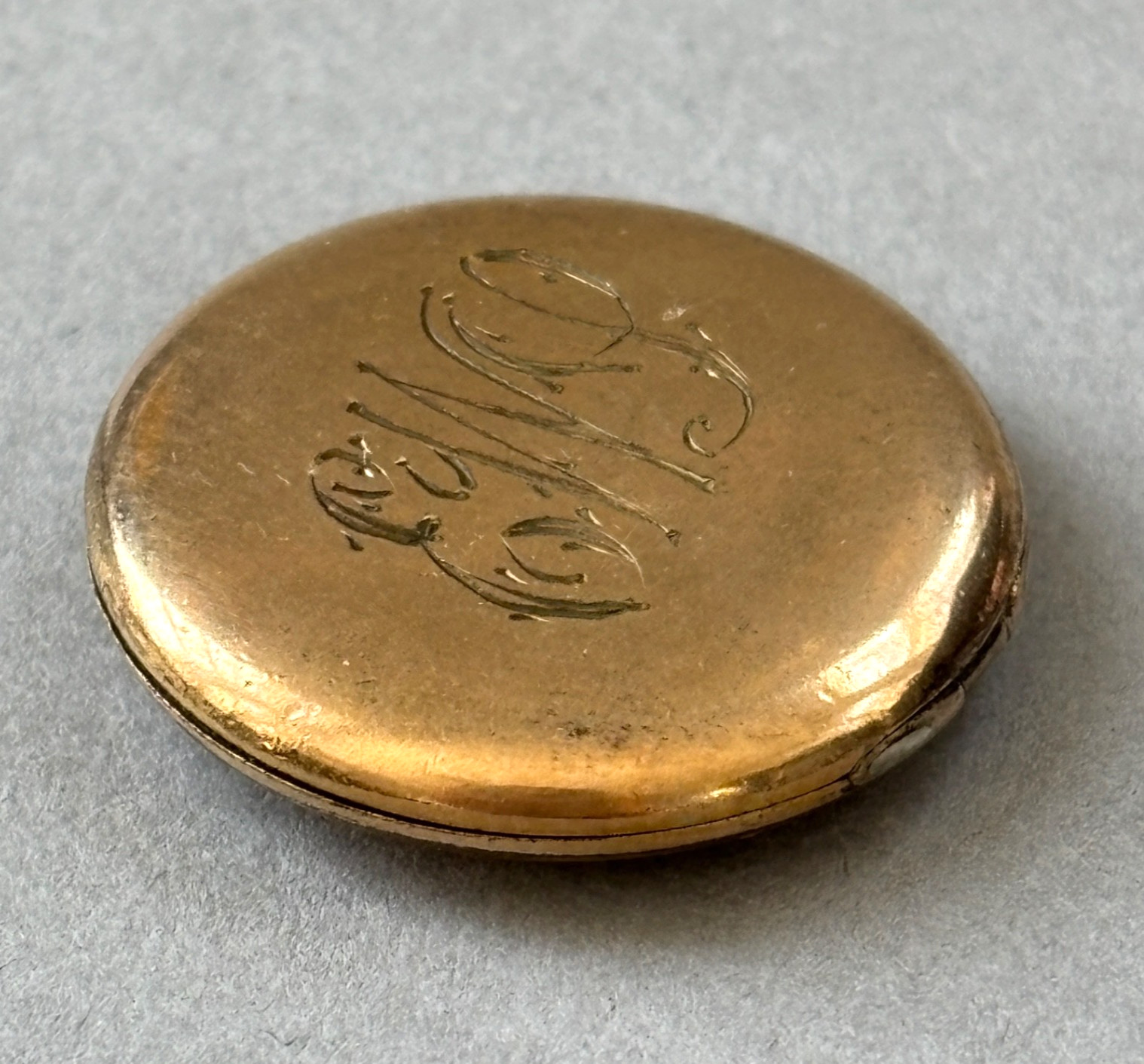 Antique W&SB Odd Fellows IOOF Gold Filled Locket Watch Fob Pendant MISSING BAIL